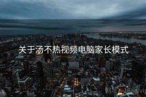 关于汤不热视频电脑家长模式