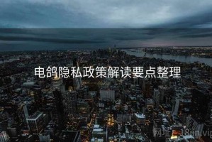 电鸽隐私政策解读要点整理
