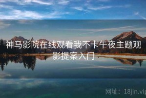 神马影院在线观看我不卡午夜主题观影提案入门