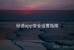 秘语app安全设置指南