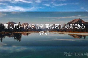 面向用户的秘语空间微密圈最新动态速览