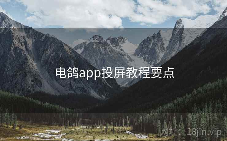 电鸽app投屏教程要点 电鸽app投屏教程要点